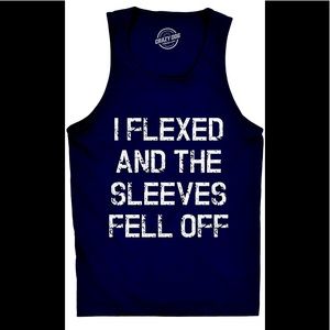 I FLEXED AND THE SLEEVES FELL OFF TANK TOP